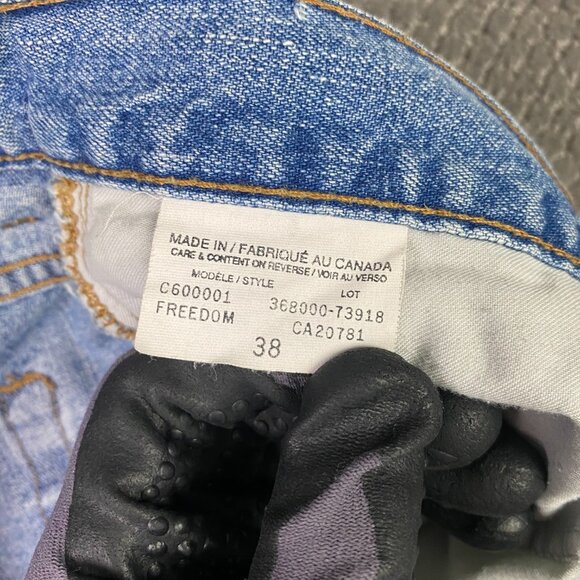 Vintage Y2K Tommy Hilfiger Denim Shorts Men's 38 Blue Jean cotton Made in Canada - Picture 5 of 10